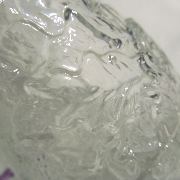 Vintage Libbey Of Canada Clear Glass Embossed Leaf Bud Vase 9" - Picture 3 of 15